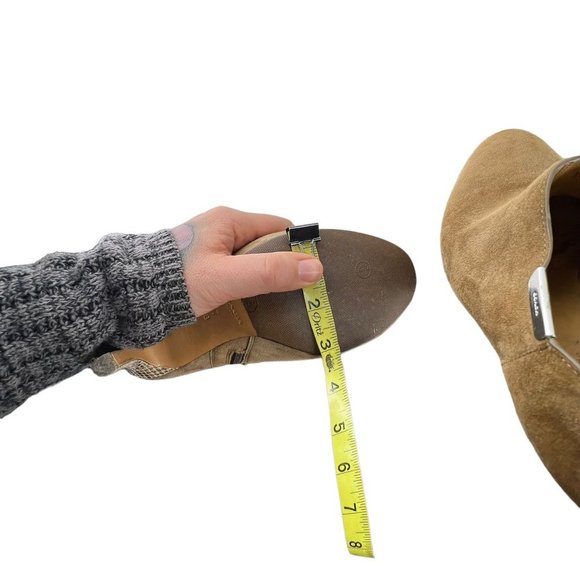 Coach Seneca Brown Suede Stiletto Round Toe Snakeskin Heels 7 - Picture 13 of 13